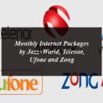 Monthly Internet Packages 2021 by Jazz+Warid, Telenor, Ufone and Zong