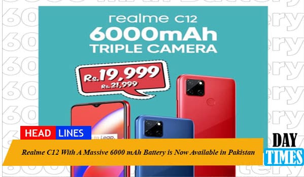 Realme C12 With A Massive 6000 mAh Battery is Now Available in Pakistan