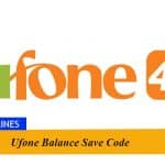 Ufone Balance Save Code 2022